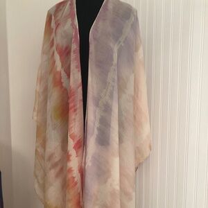 NWT Coastal Bohemian AllSaints Pink Watercolour Wrap or Shawl